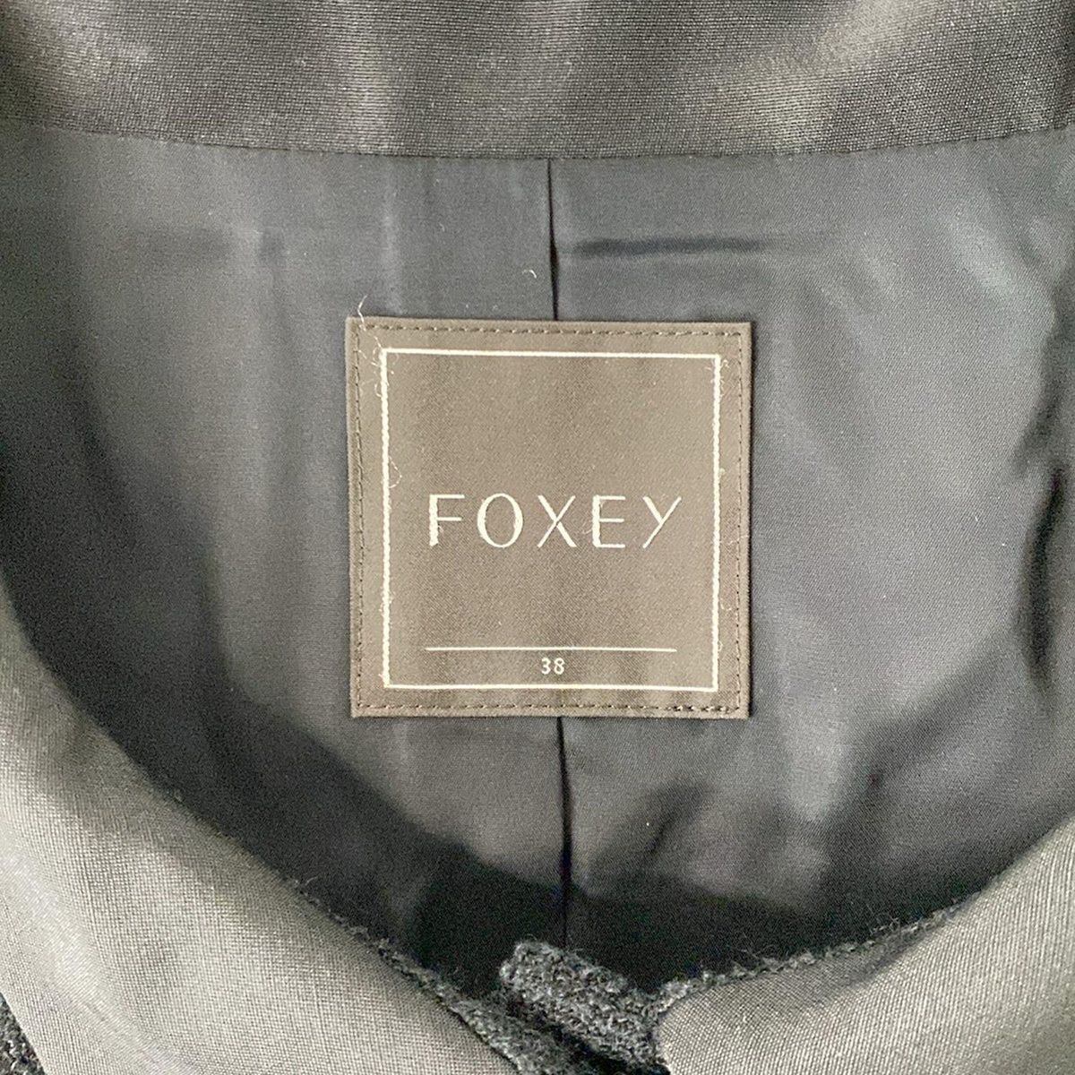 FOXEY テーラードジャケット サイズ38 FOXEY(フォクシー) ジャケット サイズ38 M レディース 黒 春・秋物/七