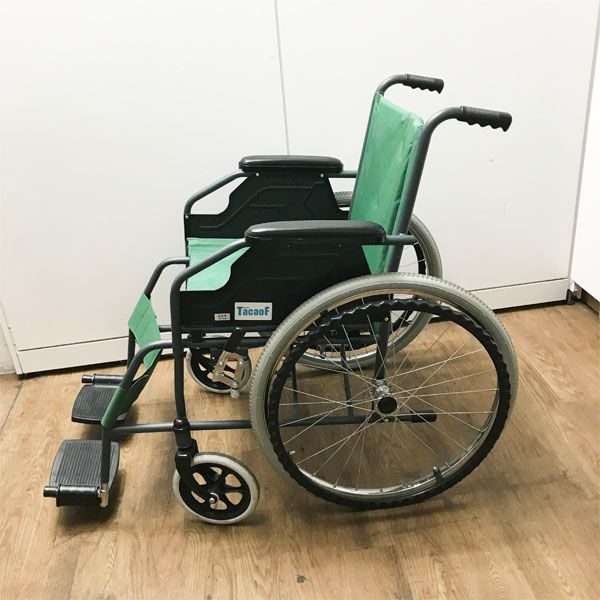 幸和製作所 BM01 スチール製 車いす 自走式 折り畳み式 グリーン系 車