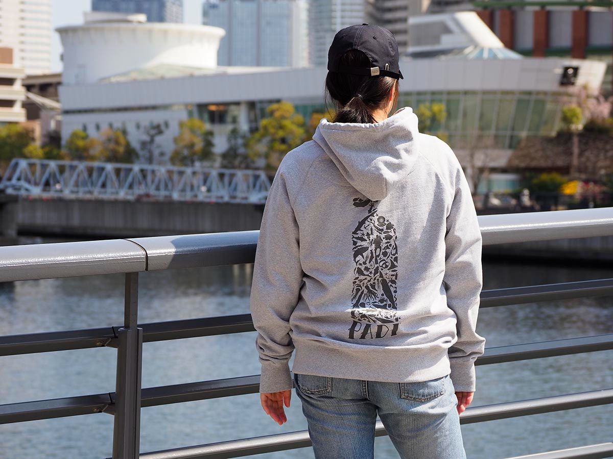 PADI x Pure Waste スエットパーカー フーディー プルオーバー スクーバタンク ユニセックス