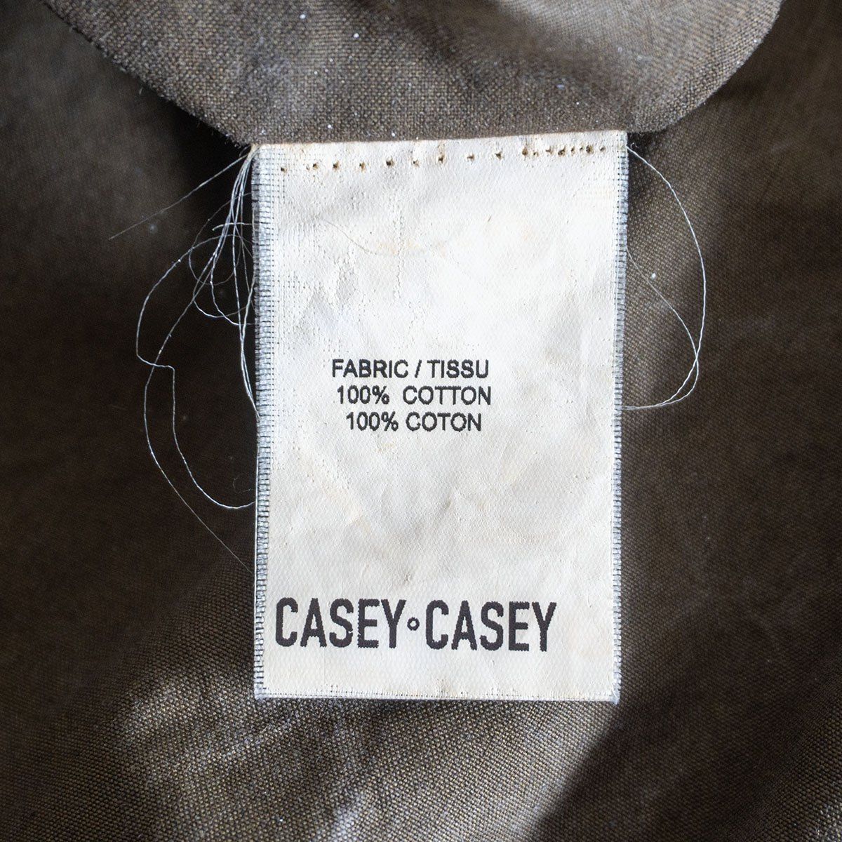 美品】 CASEY CASEY 【WAX COTTON WASABI COAT】L ワックスコットン 