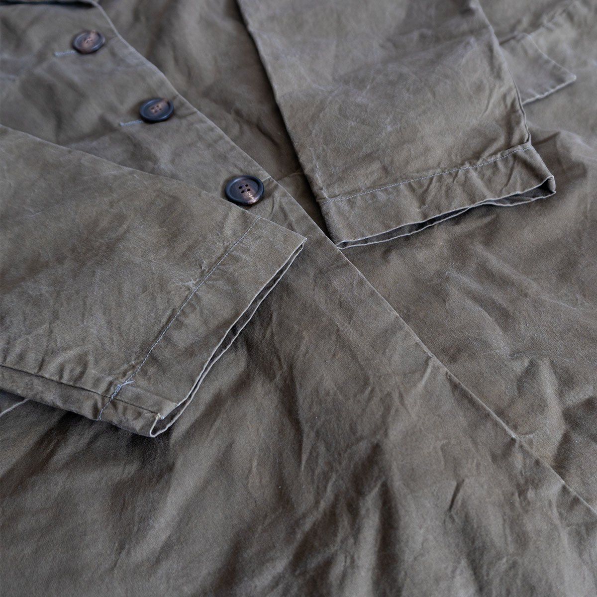美品】 CASEY CASEY 【WAX COTTON WASABI COAT】L ワックスコットン 
