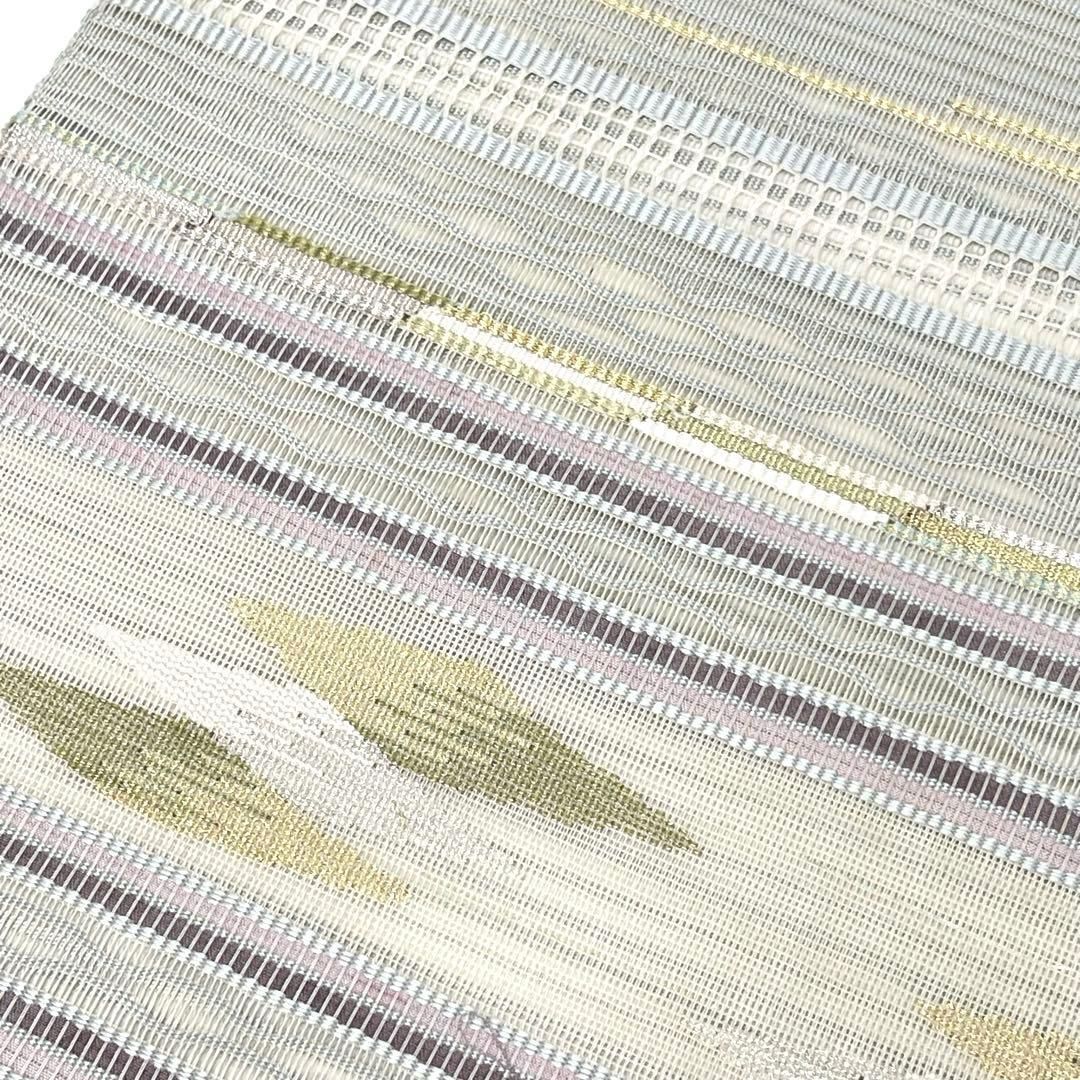 着物と帯 時流】SN25820s◇正絹 八寸夏名古屋帯◇絽綴れ 金糸 長尺美品