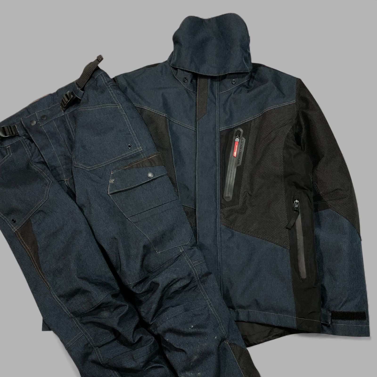 ワークマン イージス 防水防寒ジャケット セットアップ S M ブルー ブラック バイク KT 100 D 10 KG