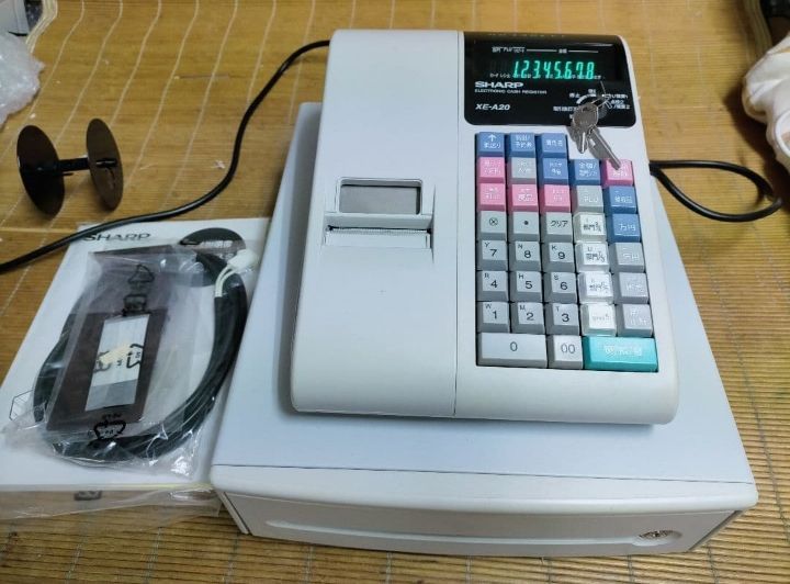 シャープレジスター XE-A20 店名設定無料ロゴ可能機種 669100 - メルカリ