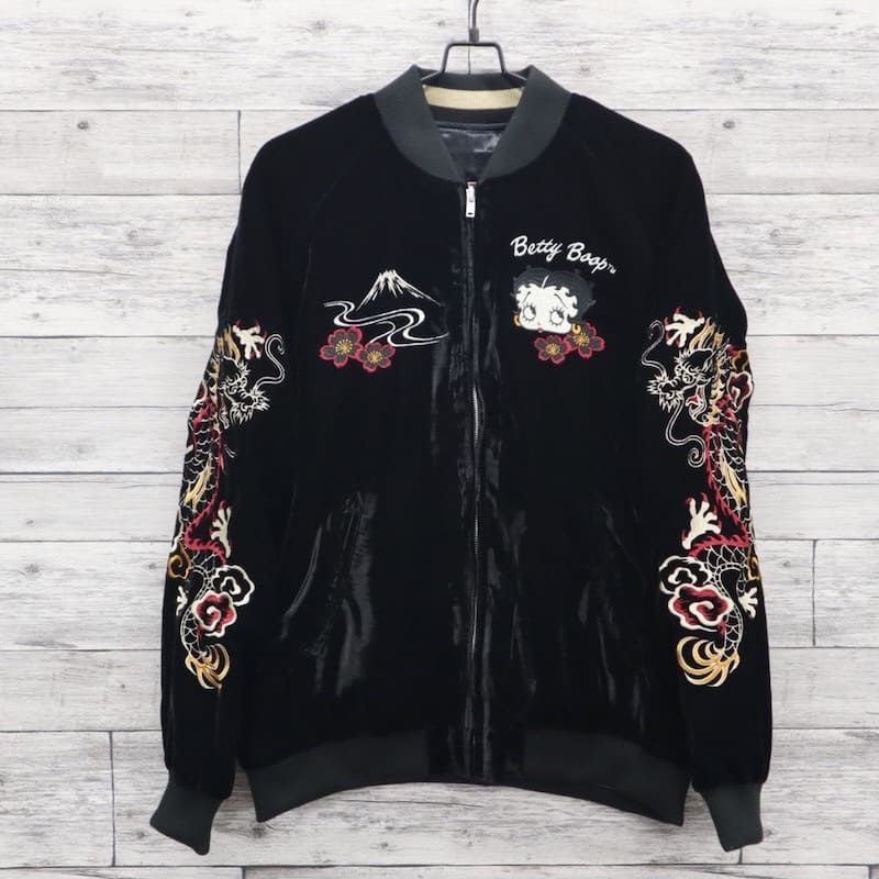 新品 メンズ スカジャン BETTY BOOP スーベニアジャケット