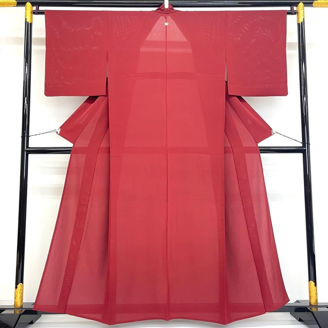 着物と帯 時流 SK 25808 s 正絹 夏着物 色無地 絽 赤 通紋