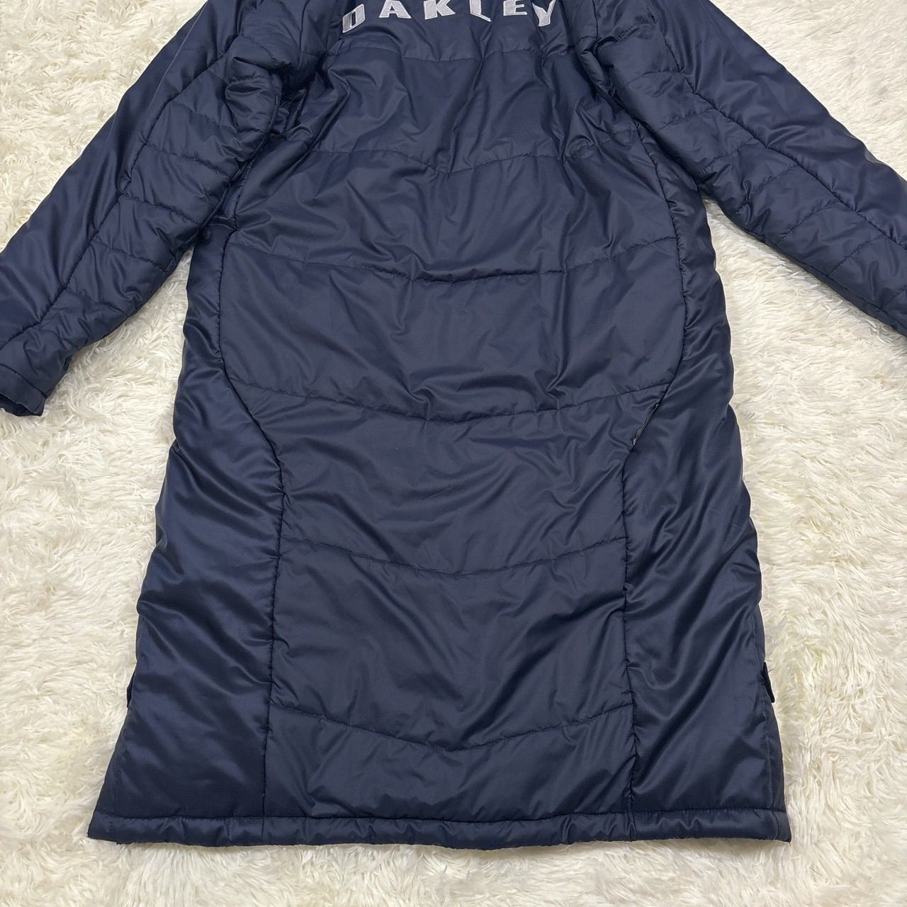 OAKLEY オークリー 美品 中綿ベンチコート ロング ビッグロゴ刺繍