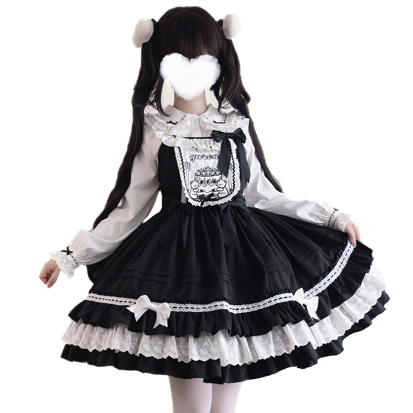 ロリータ JSK ジャンパースカート キャミソール リボン レディース ワンピース ゆめかわいい ゴスロリ ドレス 洋服 フ