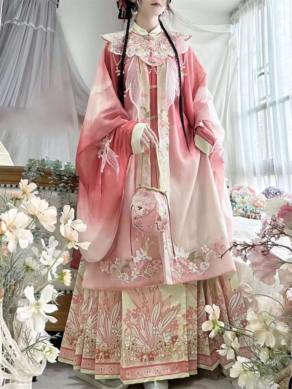 漢服 レディース チャイナ服 写真撮影 古風 ステージ衣装 古典美人服 仙女服 おしゃれ 優雅 古代宮廷風 スプレ衣装