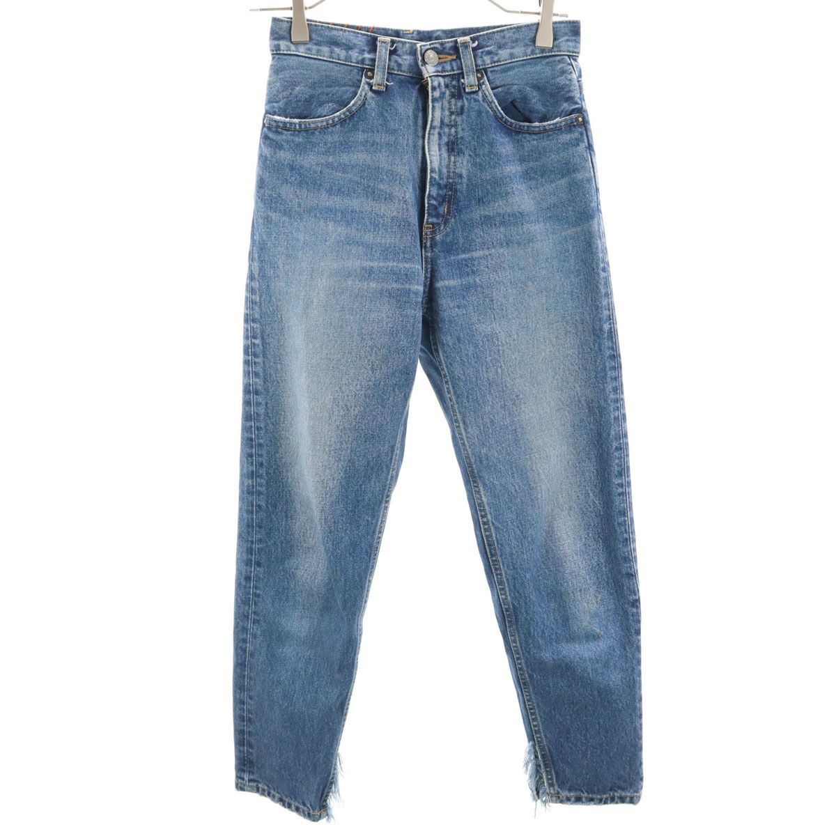 R H ViNTAGE アールエイチヴィンテージ カットオフ加工 テーパードデニムパンツ W 23 ウォッシュブルー ジーンズ ロンハーマン レディース 古着