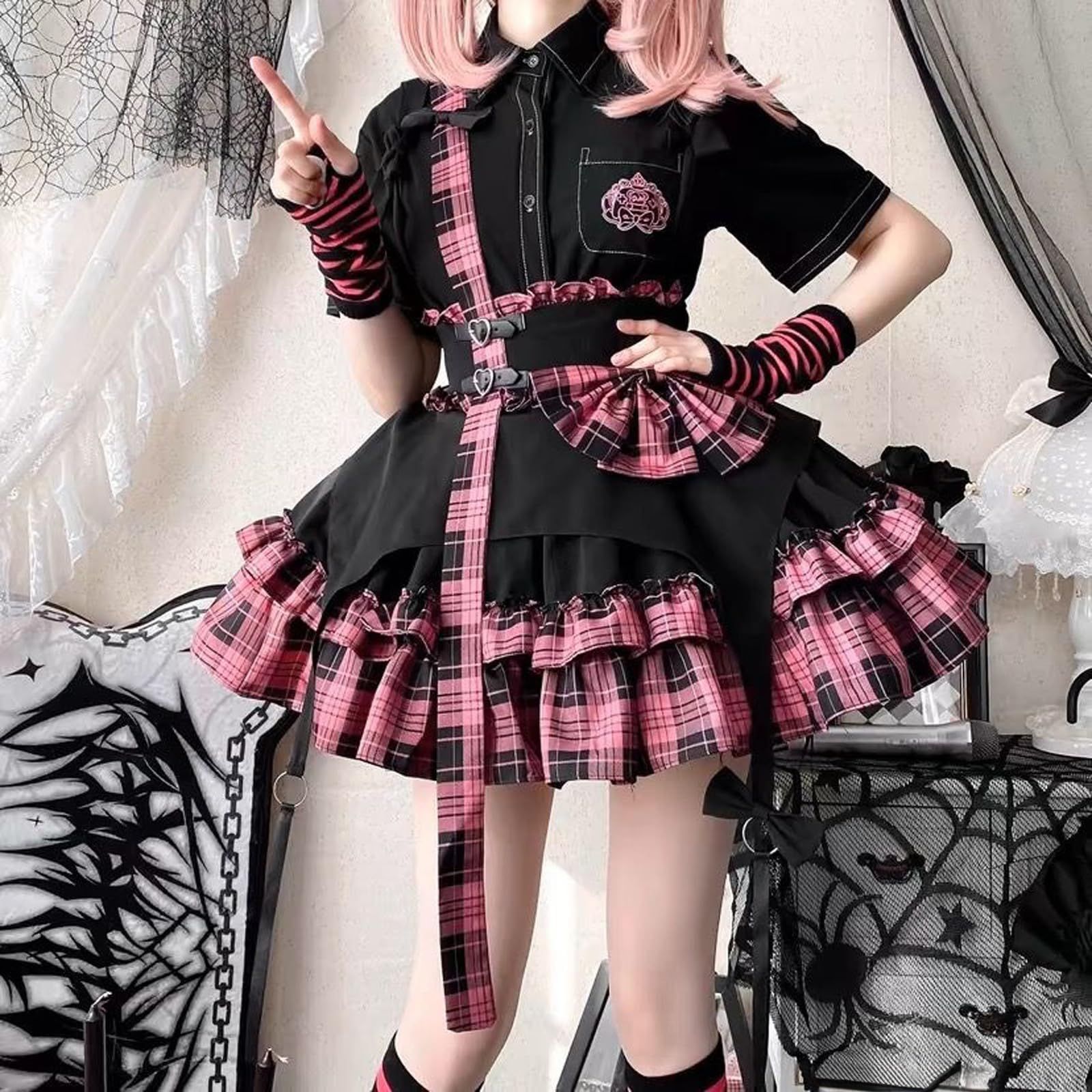 地雷系 ゴスロリスカート ロリータ風 アイドル ダンス衣装 ゴシック