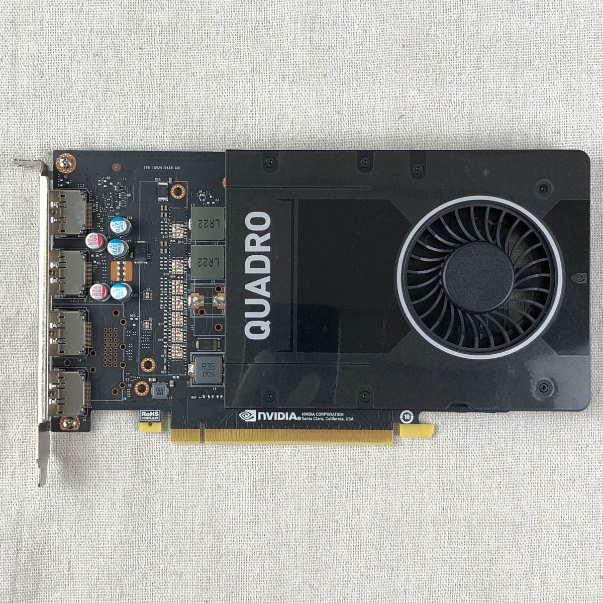 画面出力 済 GPU グラフィックボード NVIDIA QUADRO P 2200 メモリ5 GB GPU-251902 403705