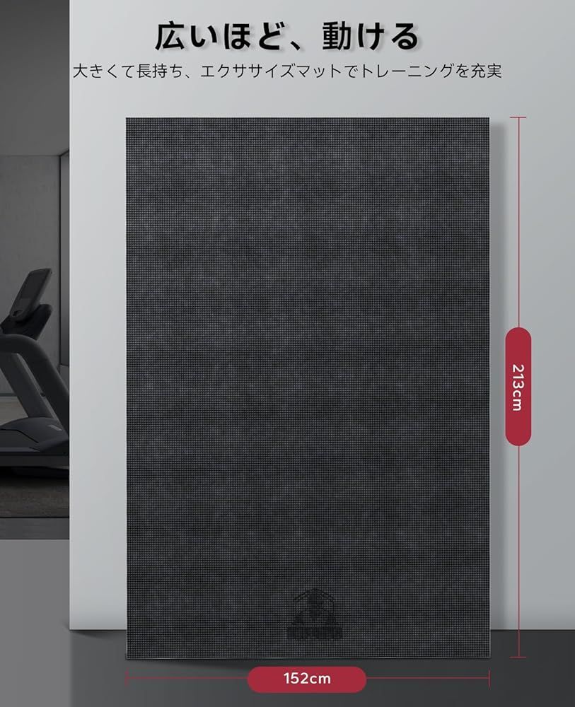 外箱段ボールにキズ 汚れアリ 中身は です HAPBEAR エクササイズマット 高密度PVC ブラック 213 x 152 0 8 cm