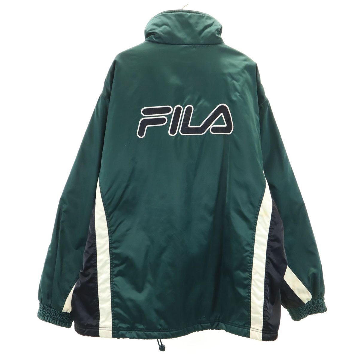 FILA フィラ 90s オールド ナイロンジャケット XL グリーン メンズ 