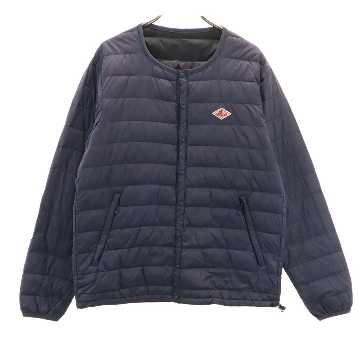 Danton ダントン インナー ダウンジャケット ネイビー メンズ 古着