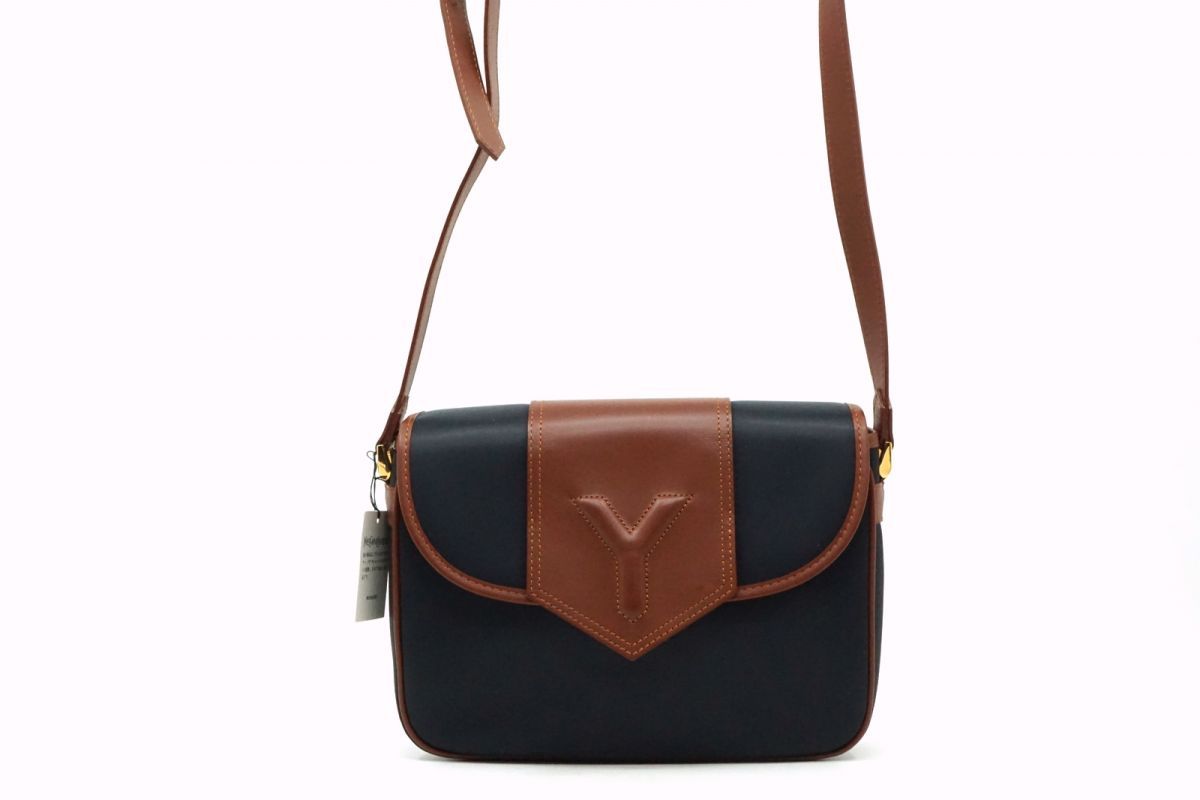 イヴ サンローラン ヴィンテージ ショルダーバッグ クロスボディ Yロゴ