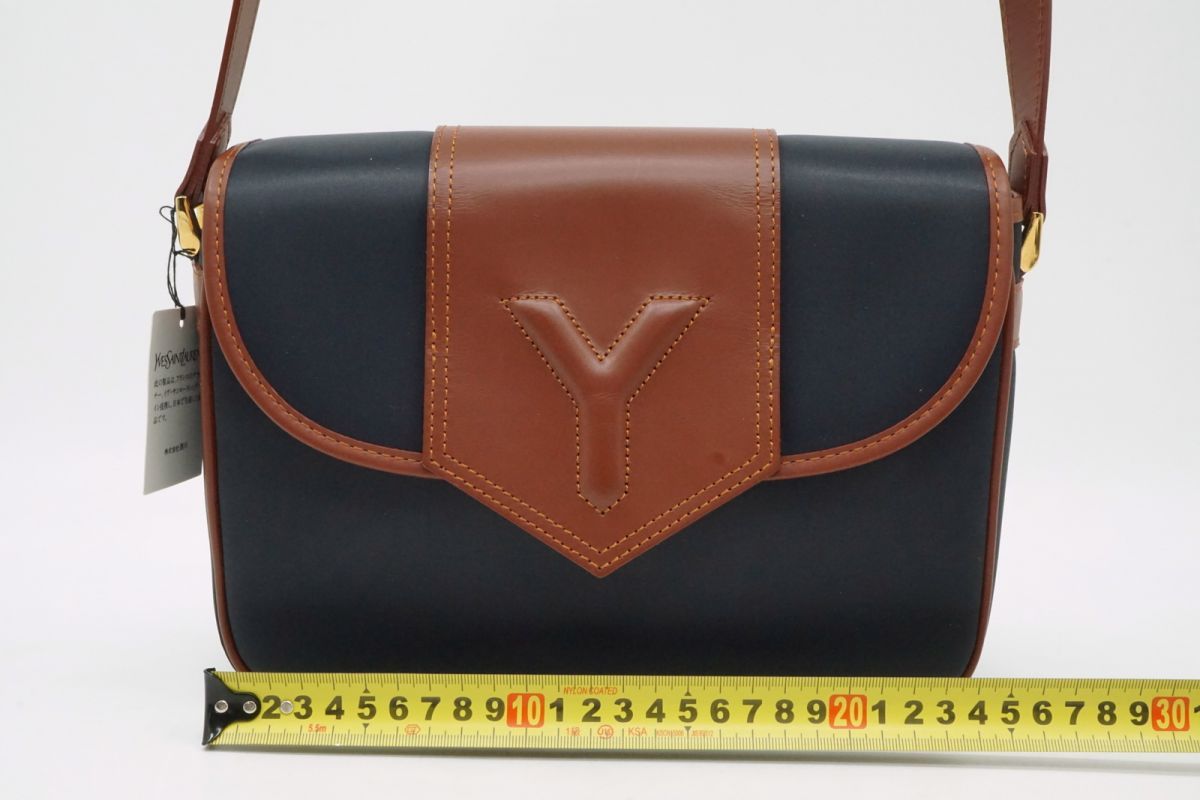 イヴ サンローラン ヴィンテージ ショルダーバッグ クロスボディ Yロゴ