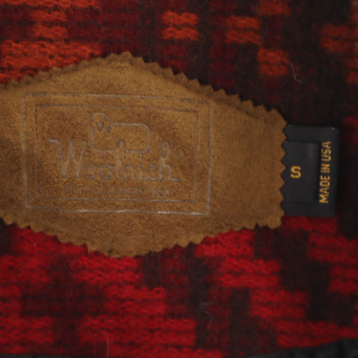 WOOLRICH ウールリッチ 90s USA製 オールド ウールジャケット S レッド メンズ WOOLRICH ウールリッチ 90s USA製 オールド ウールジャケット S レッド