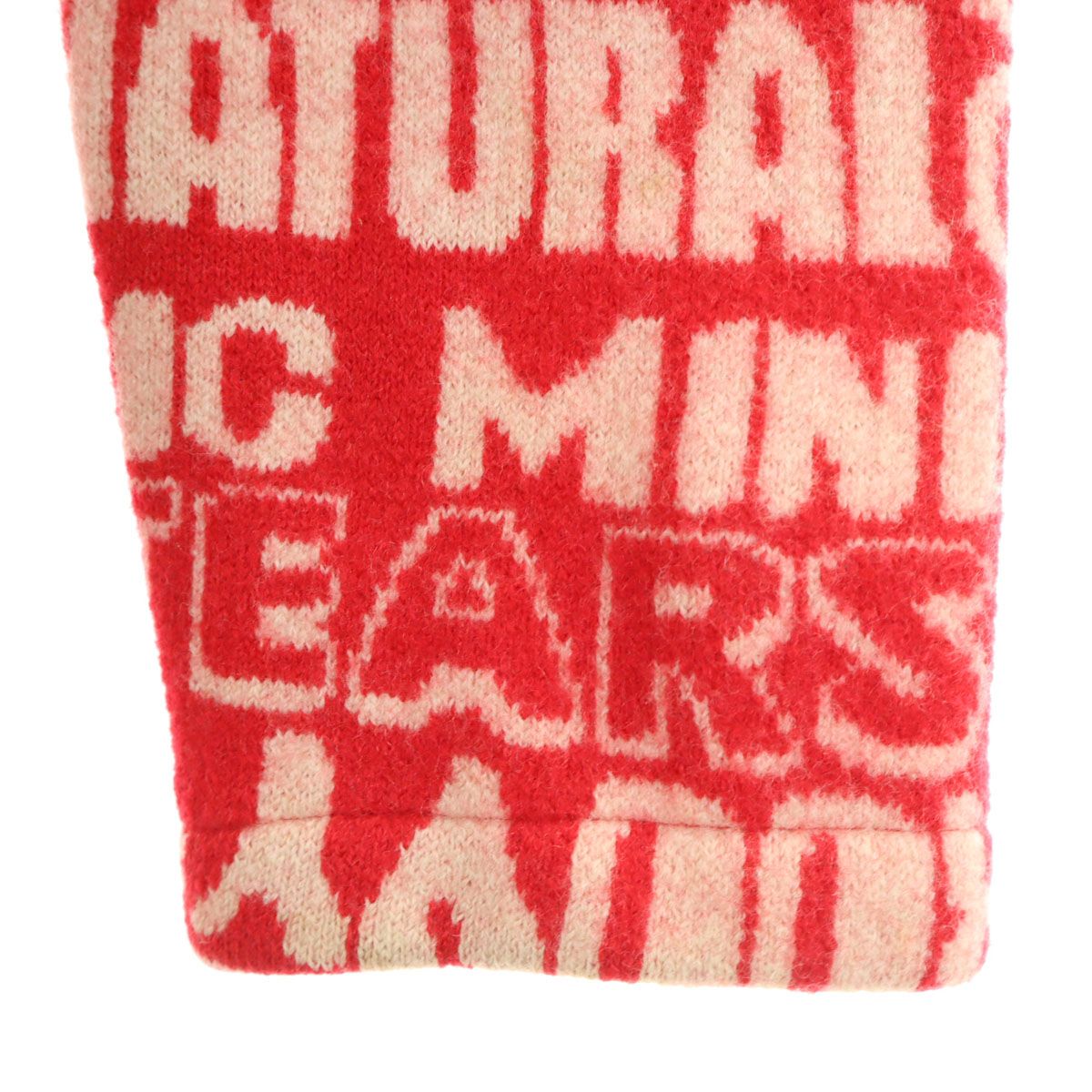  GLAMOUR ヒステリックグラマー ウール 総柄 ダッフルコート 140 レッド キッズ 古着 その他 コート