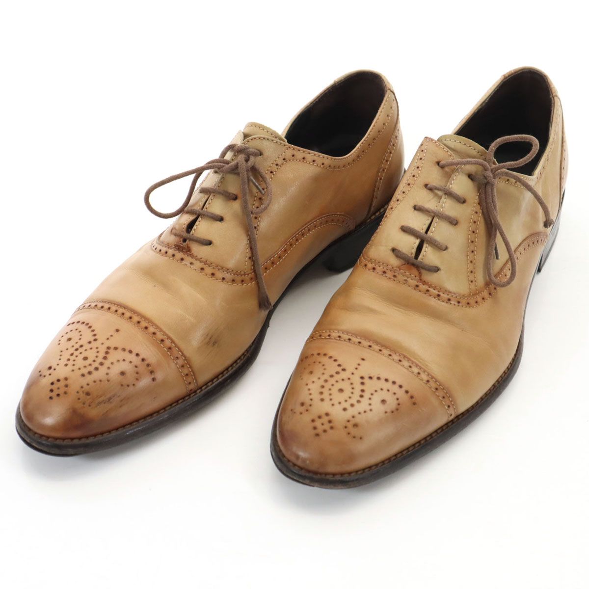 HILTON ドレスシューズ 本革　新品未使用　44インチ　27.5 Hilton ヒルトン イタリア製 ストレートチップ メダリオン ドレス