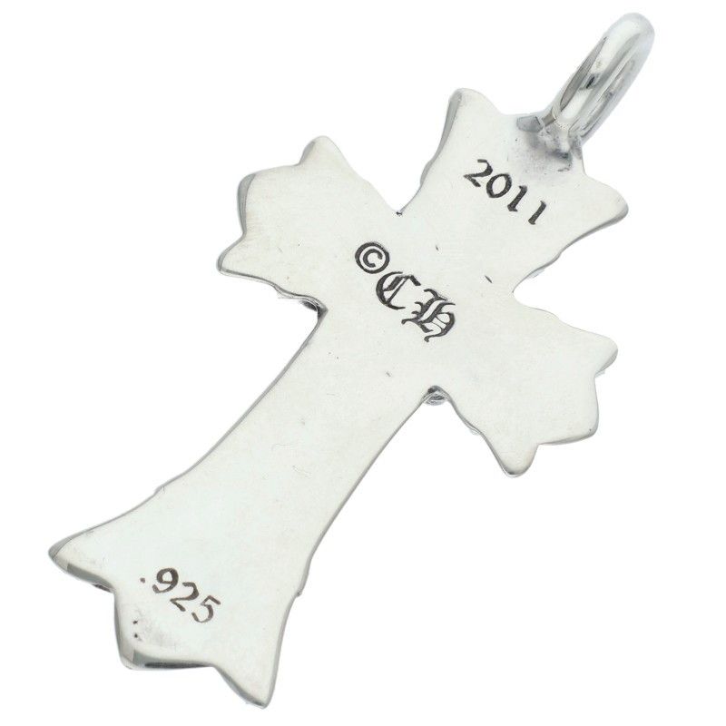 クロムハーツDBLCHCRSダブCHクロスチャーム ペンダントトップ シルバー クロムハーツ DBL CH CRS/ダブルCHクロス チャーム/シルバーネックレス