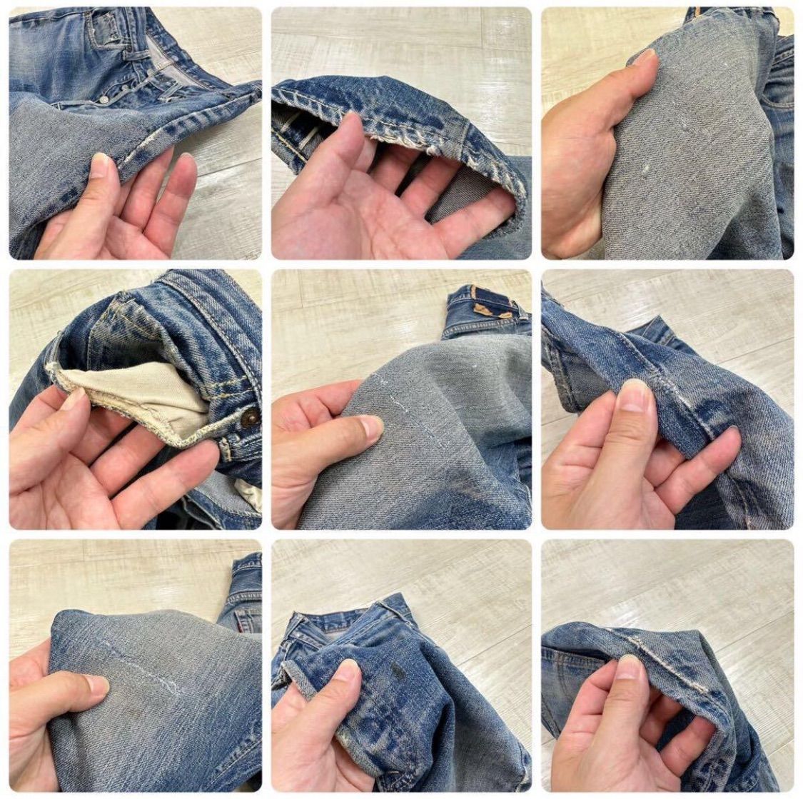 60s Vintage LEVI'S 501 BIGE ヴィンテージ リーバイス 赤耳 均等V