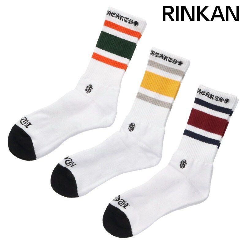 クロムハーツ SOCKS OLD ENGLISH 3 PK イングリッシュ靴下 メンズ L
