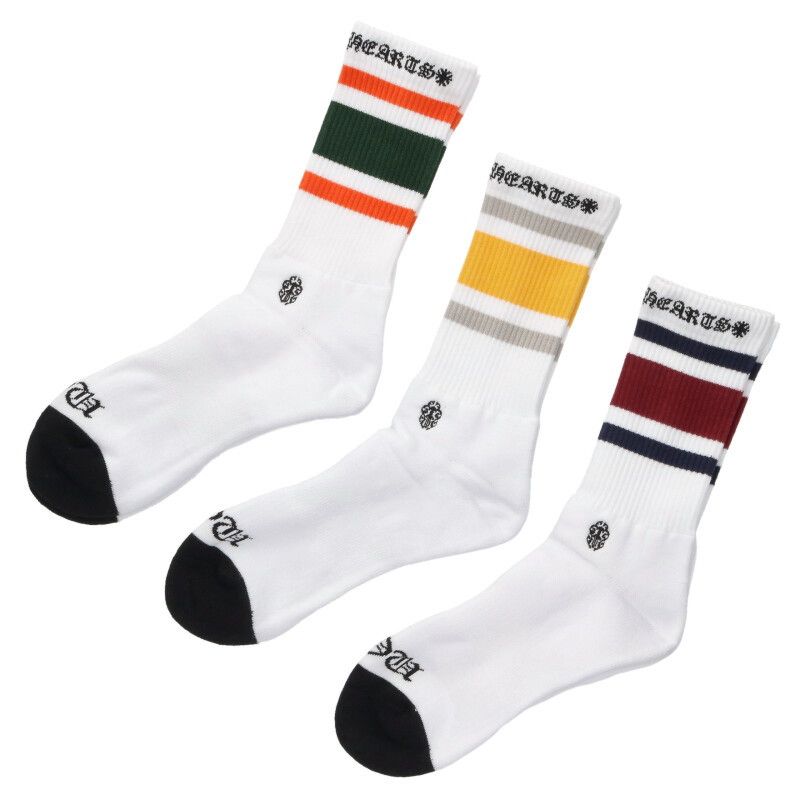 クロムハーツ SOCKS OLD ENGLISH 3 PK イングリッシュ靴下 メンズ L