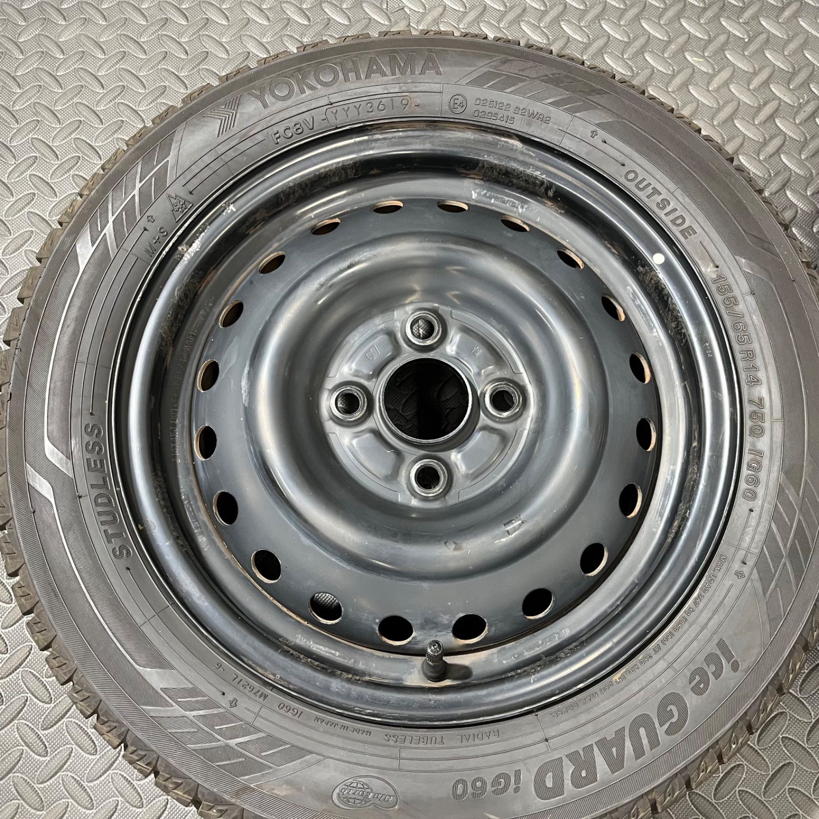 19年製 155 65 R 14 ヨコハマ アイスガードIG 60 ダイハツ タント ムーヴ ミラ コンテ スタッドレスタイヤ 1273 Y