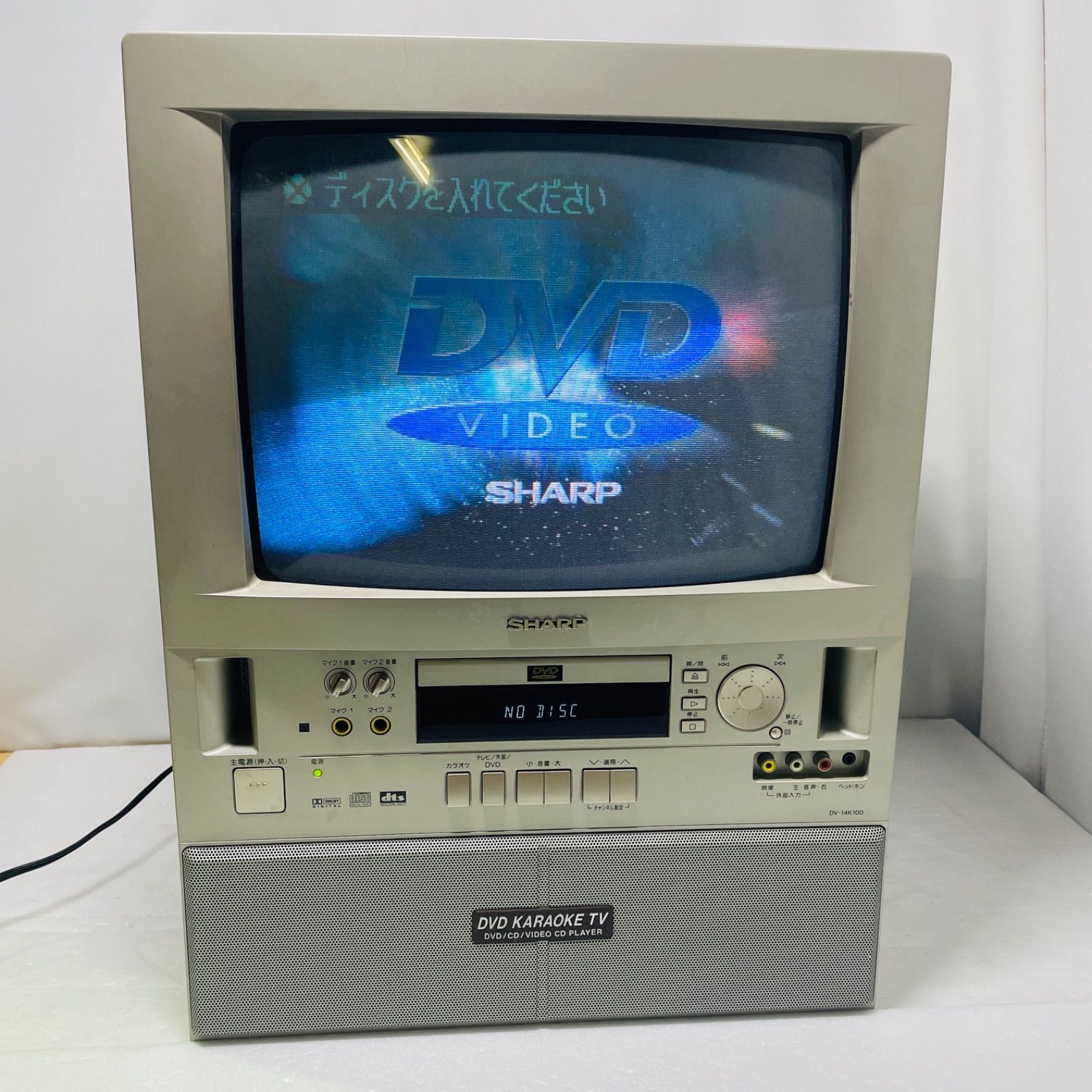 ジャンク品】SHARP シャープ DV-14K100 テレビ一体型カラオケDVD