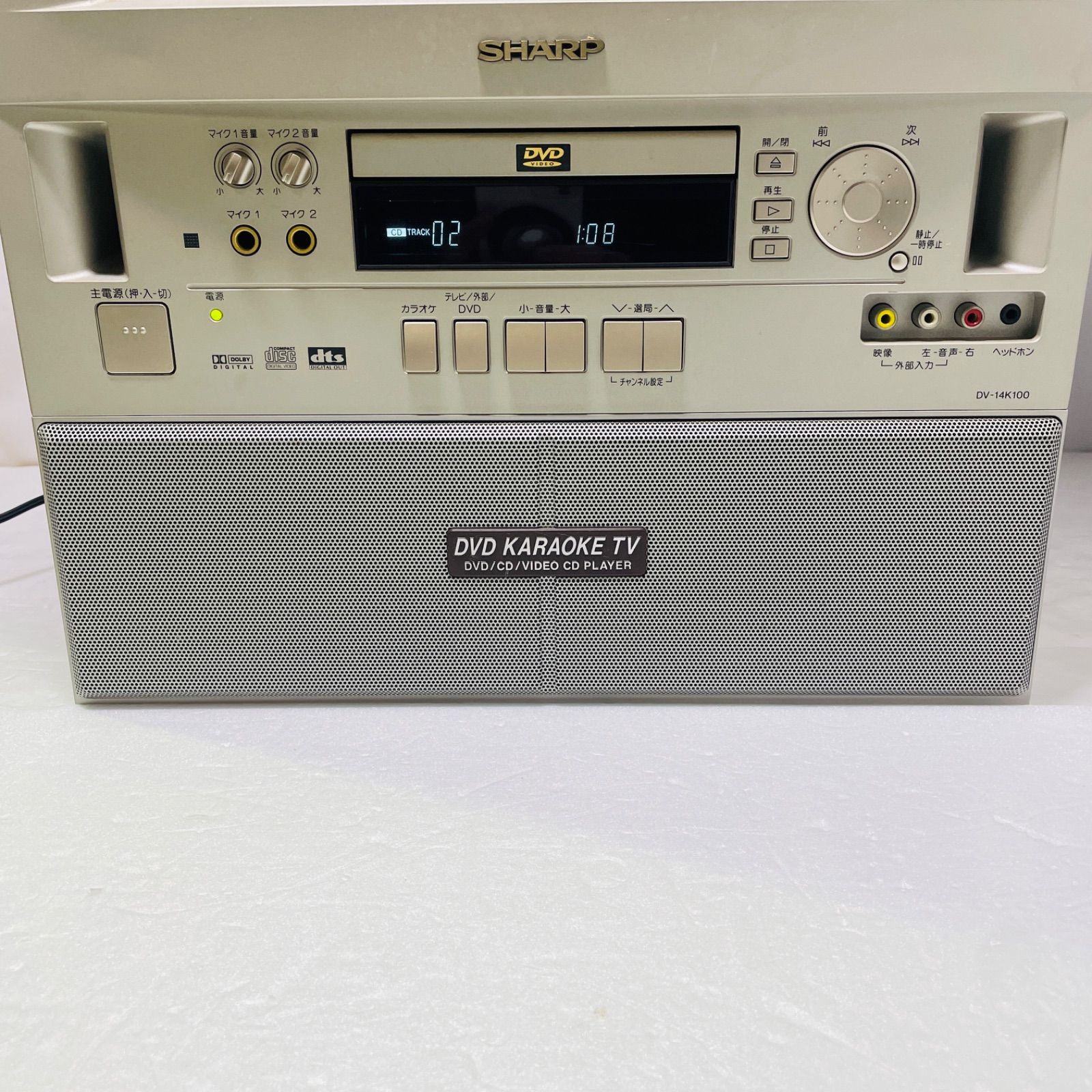 ジャンク品】SHARP シャープ DV-14K100 テレビ一体型カラオケDVD