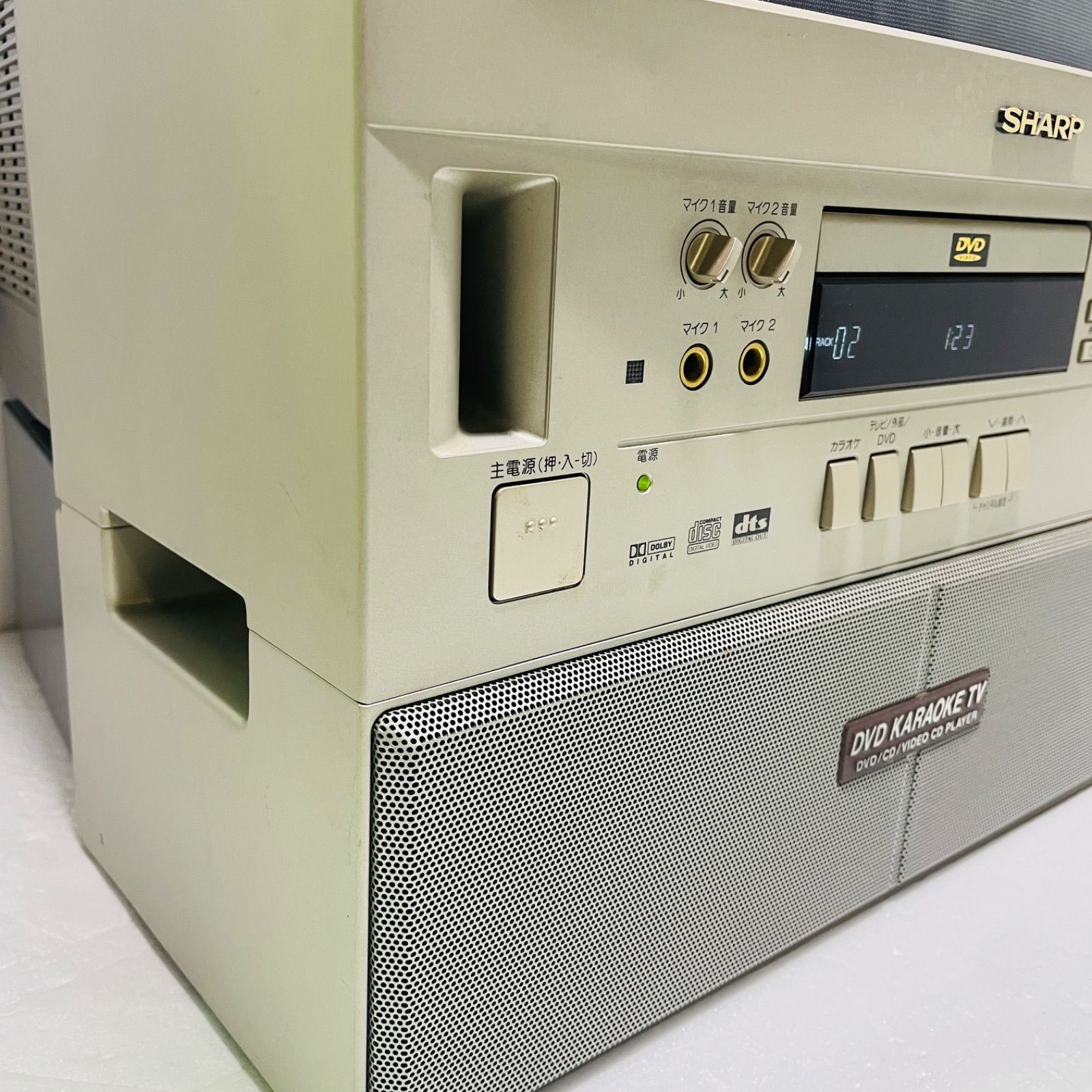 ジャンク品】SHARP シャープ DV-14K100 テレビ一体型カラオケDVD