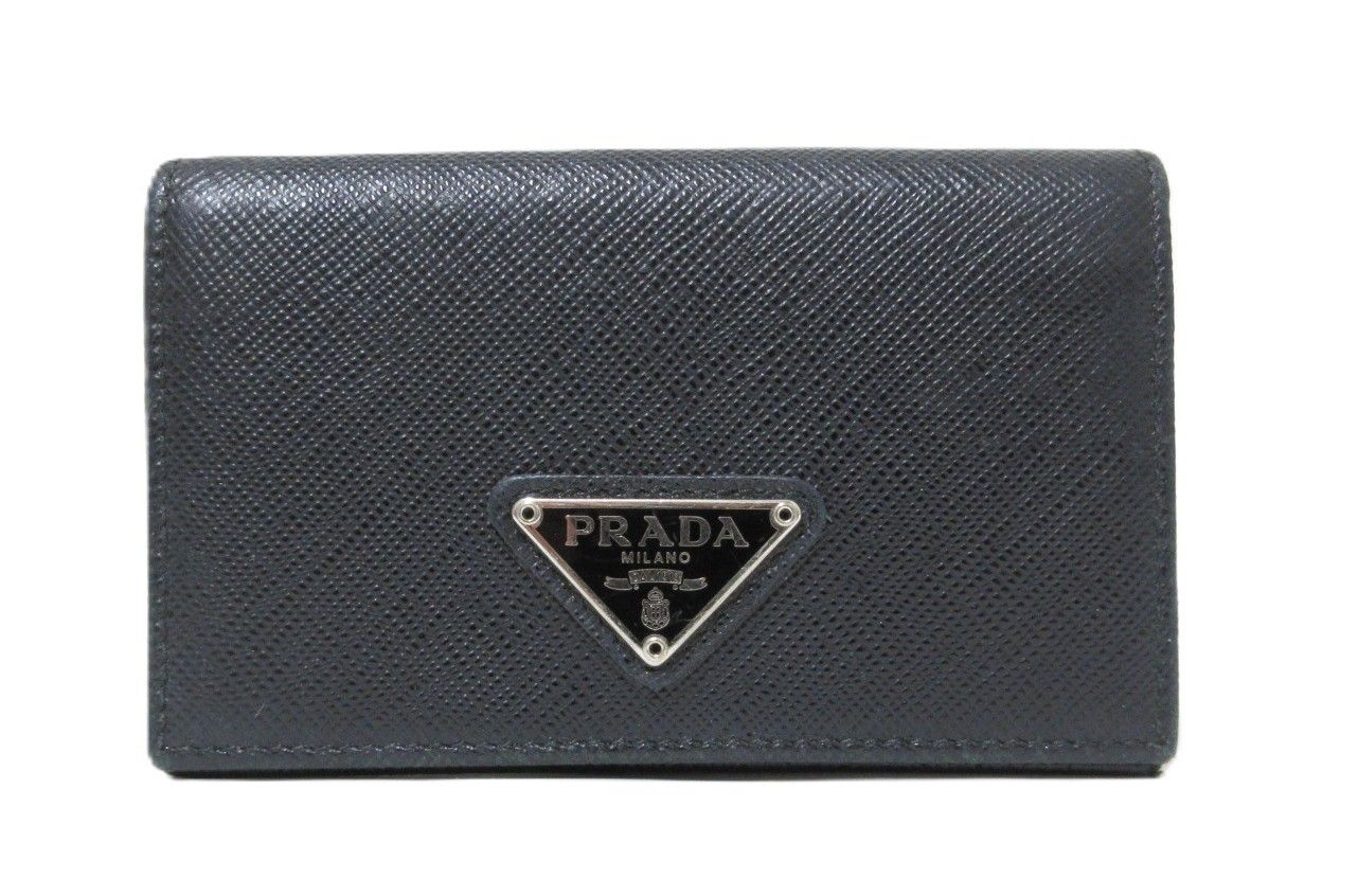 PRADA/プラダ サフィアーノ レザー カードケース トライアングルロゴ 