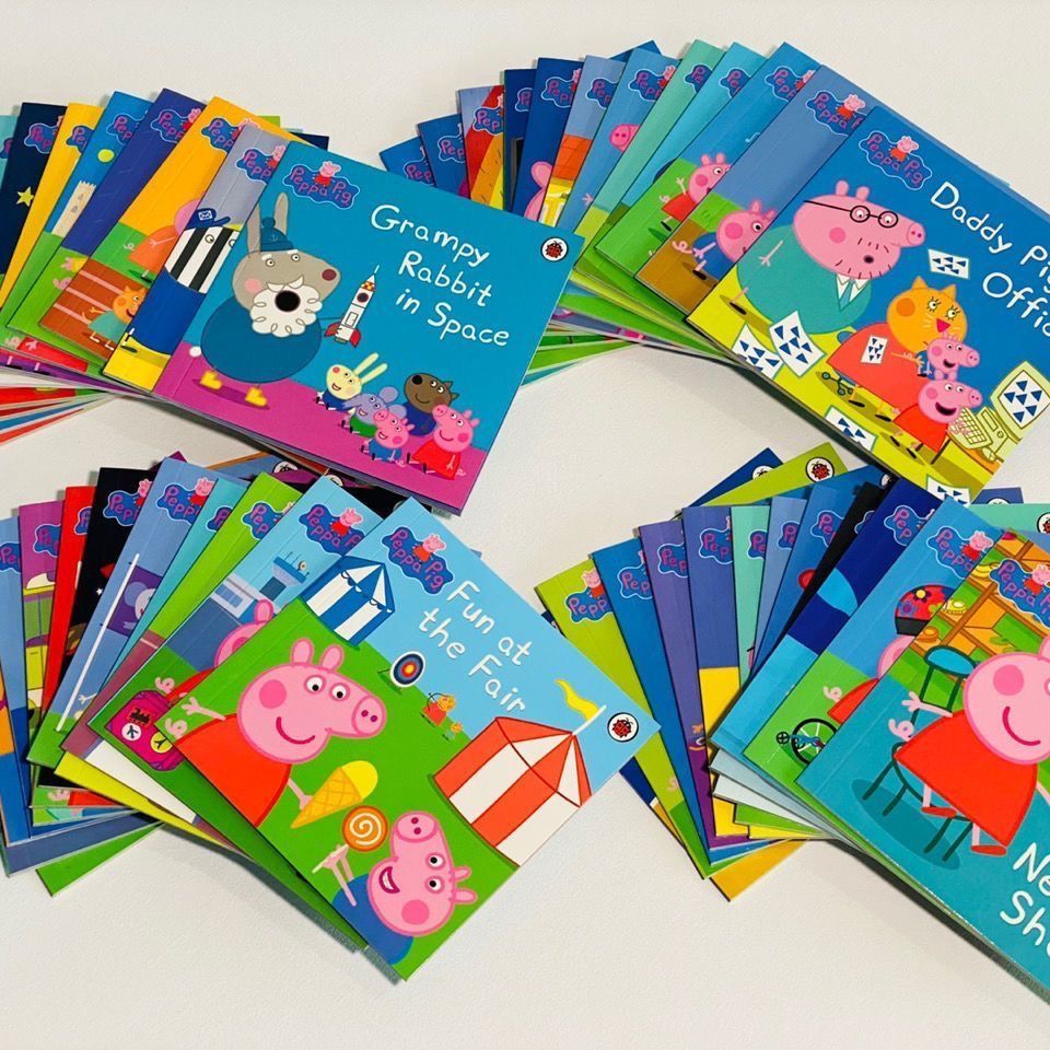 PeppaPig ボックス ペッパピッグ 英語絵本 50冊 青 ブルー 黄色