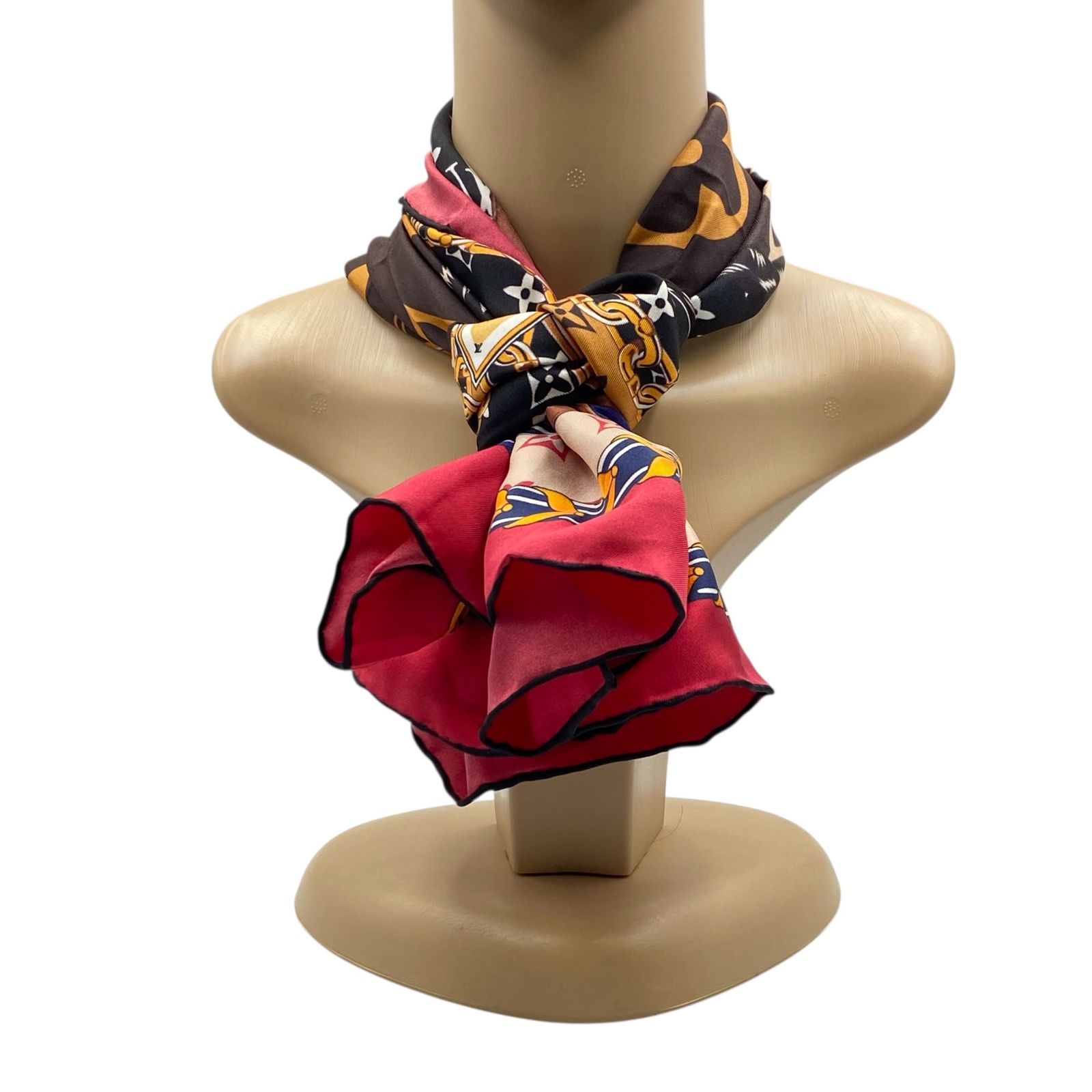 極美品 LOUIS VUITTON ルイヴィトン ツイリー スカーフ モノグラム