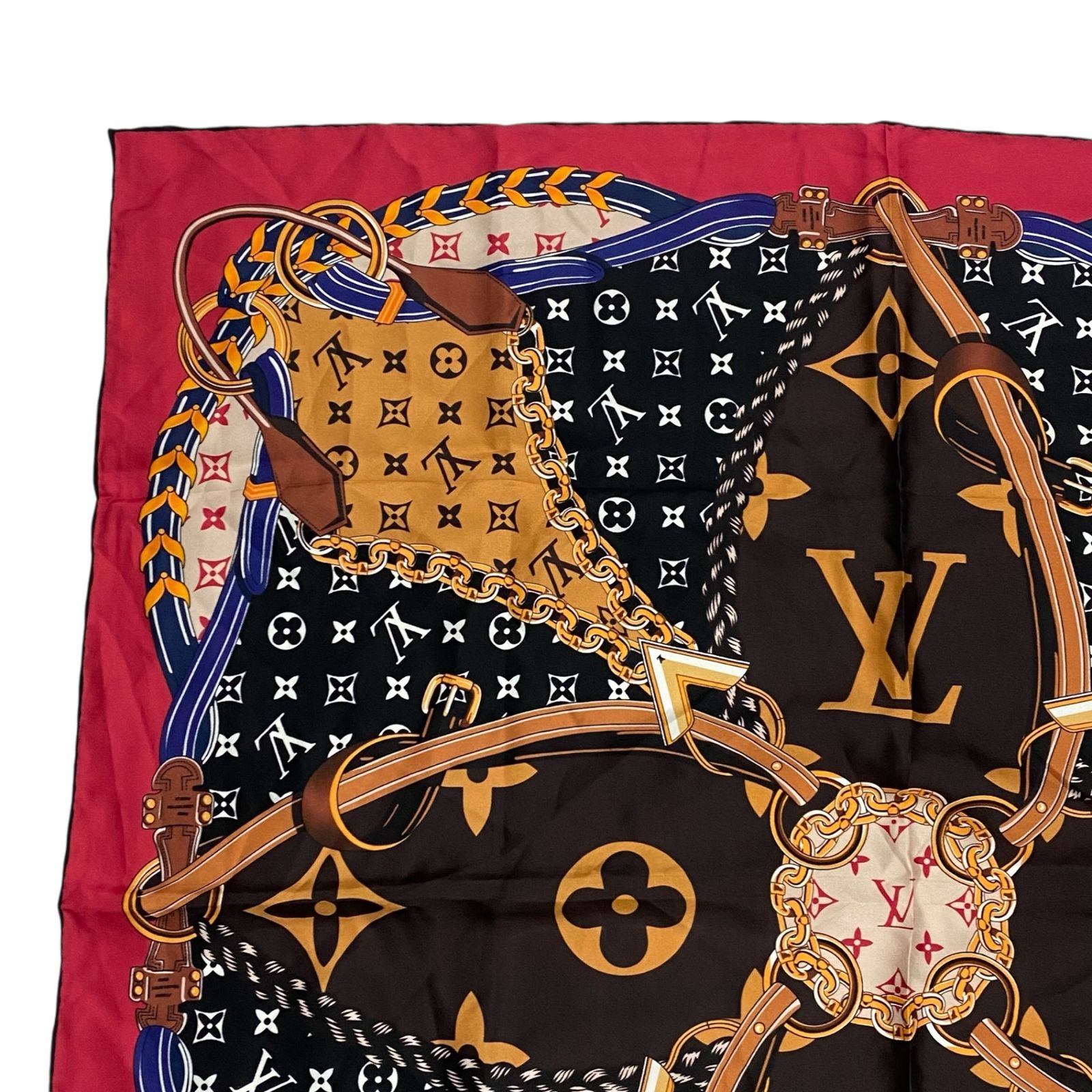 極美品 LOUIS VUITTON ルイヴィトン ツイリー スカーフ モノグラム