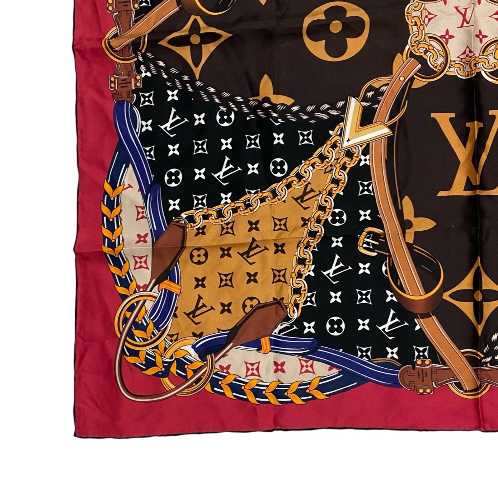 極美品 LOUIS VUITTON ルイヴィトン ツイリー スカーフ モノグラム