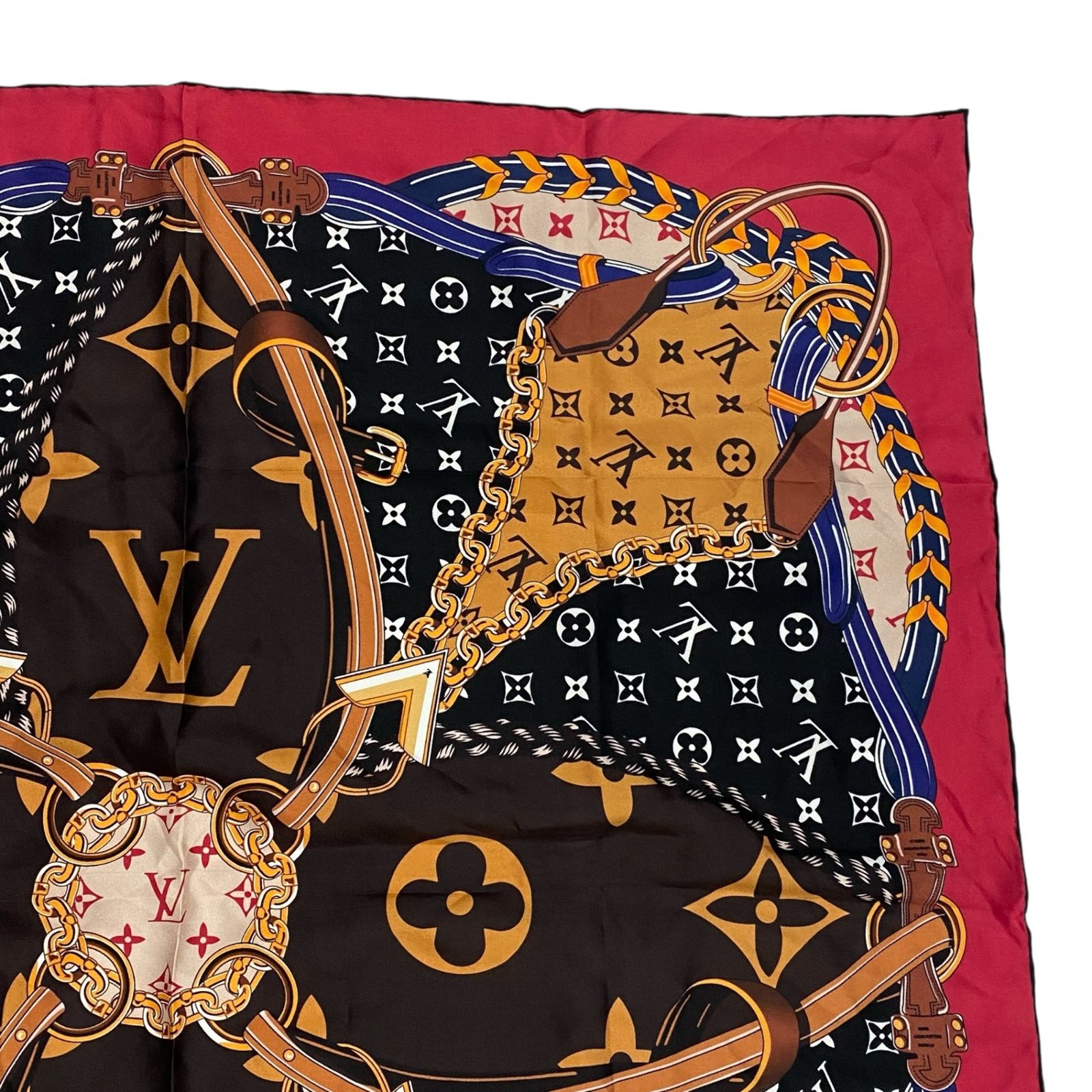 極美品 LOUIS VUITTON ルイヴィトン ツイリー スカーフ モノグラム