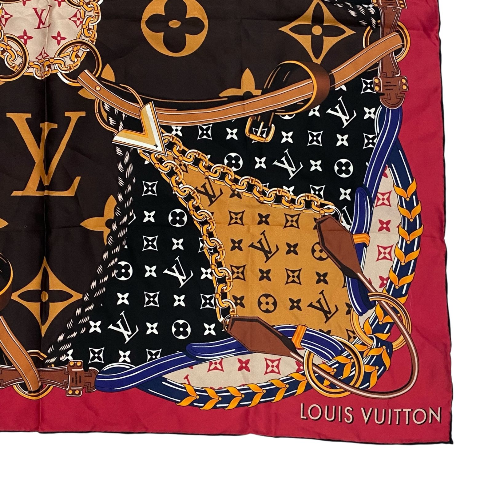 極美品 LOUIS VUITTON ルイヴィトン ツイリー スカーフ モノグラム