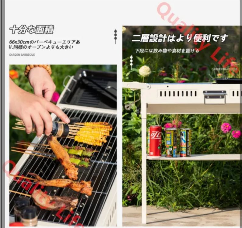 バーベキューコンロ ポータブルバーベキューグリル折りたたみ式