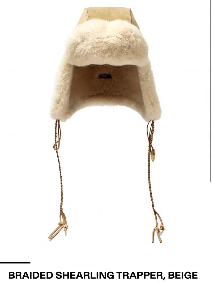 オープンワイワイ ブレイディッド トラッパー ハット ベージュ