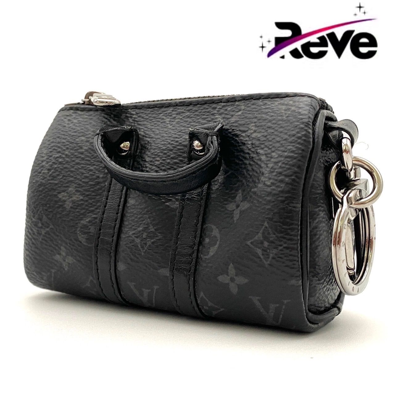 ルイヴィトン モノグラム エクリプス ポルトクレ ミニキーポル キーケース 小物入れ ブラック ミニ