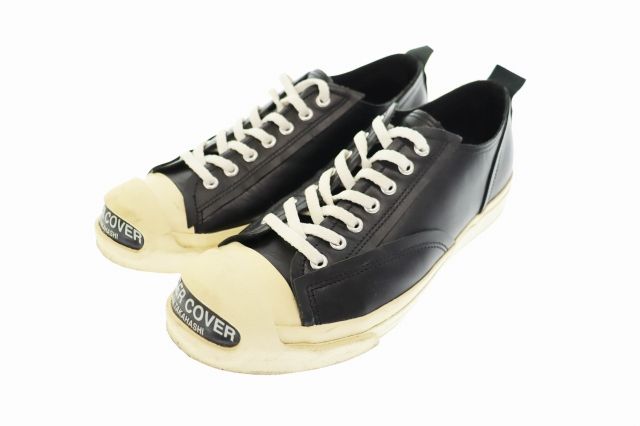 UNDERCOVER / ローカットスニーカー/S/ブラック/レザー/N9F01/25周年復刻 アンダーカバー UNDERCOVER 14AW 25周年記念 復刻 トゥ ロゴ レザー