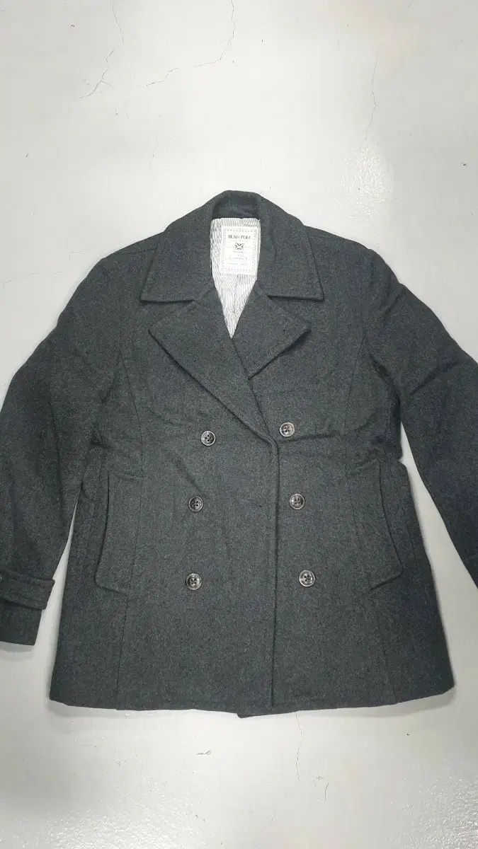 ビーンポール グレー ダブルボタン コート 105