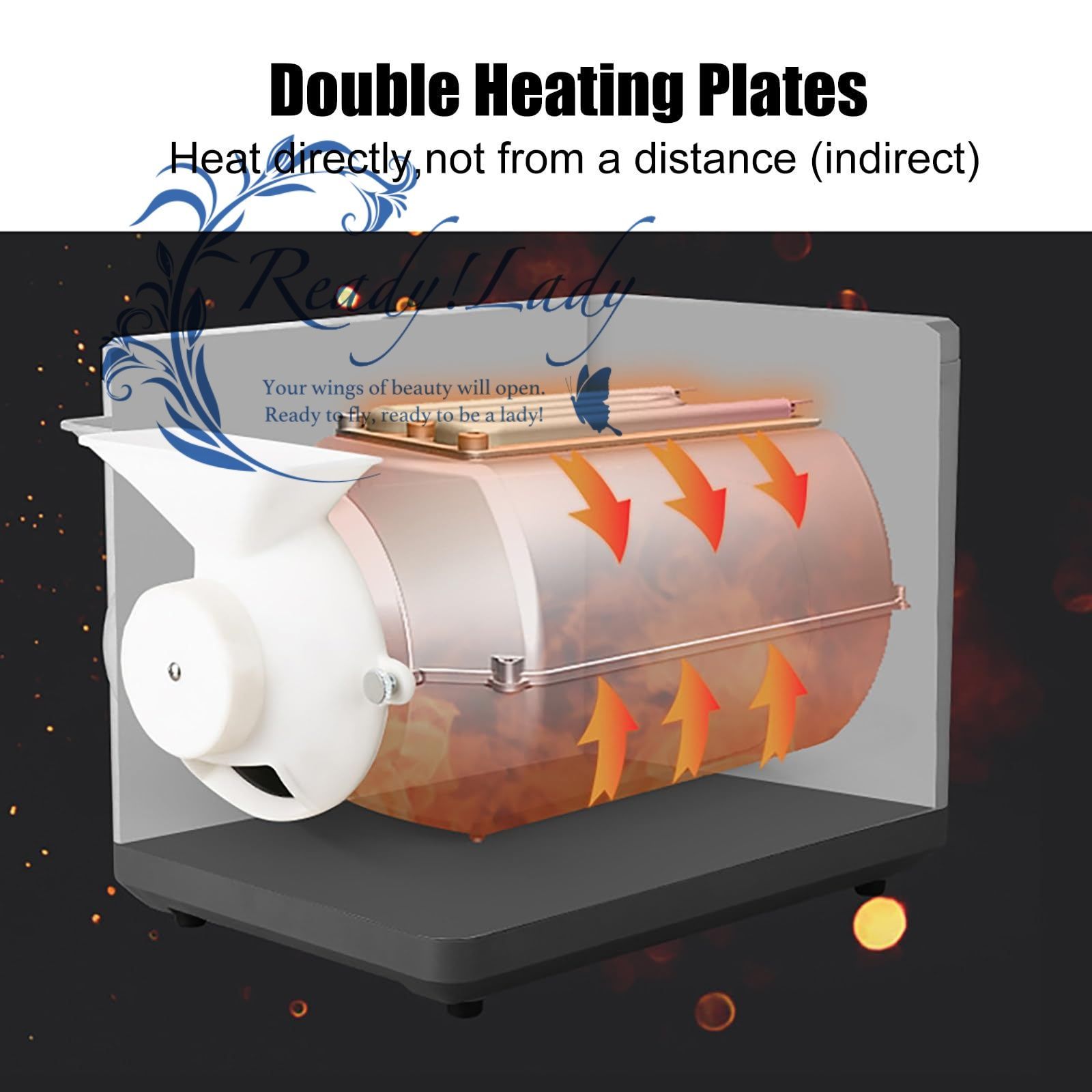 コーヒー豆ナッツピーナッツカシュー栗焙煎機 100-250℃温度調節