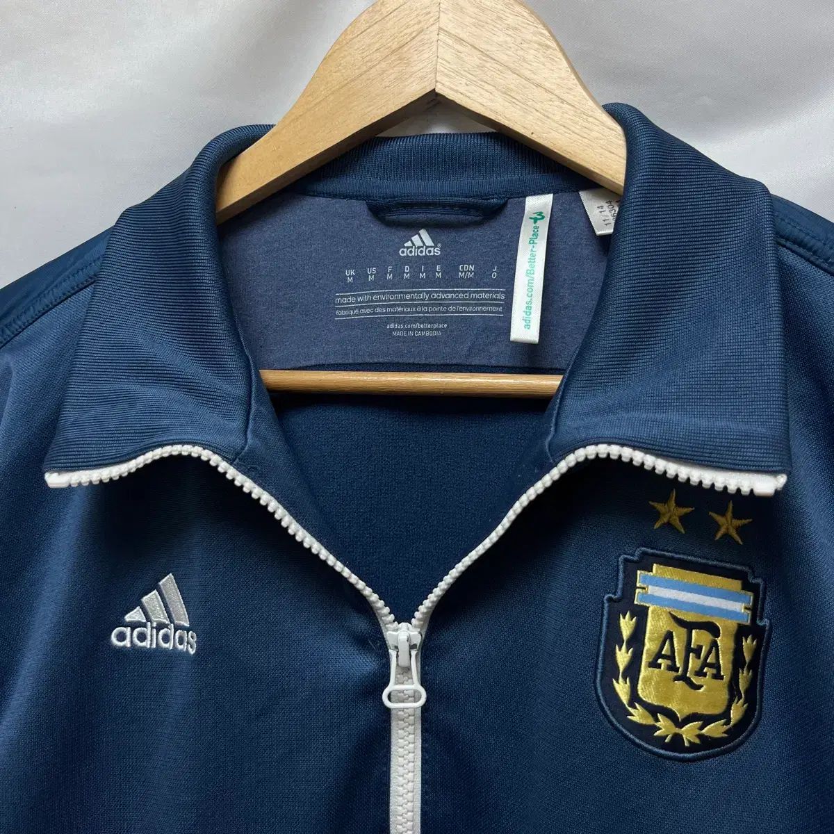 正規品/L adidas アルゼンチン サッカー 韓国国家代表 3本線 ネイビー