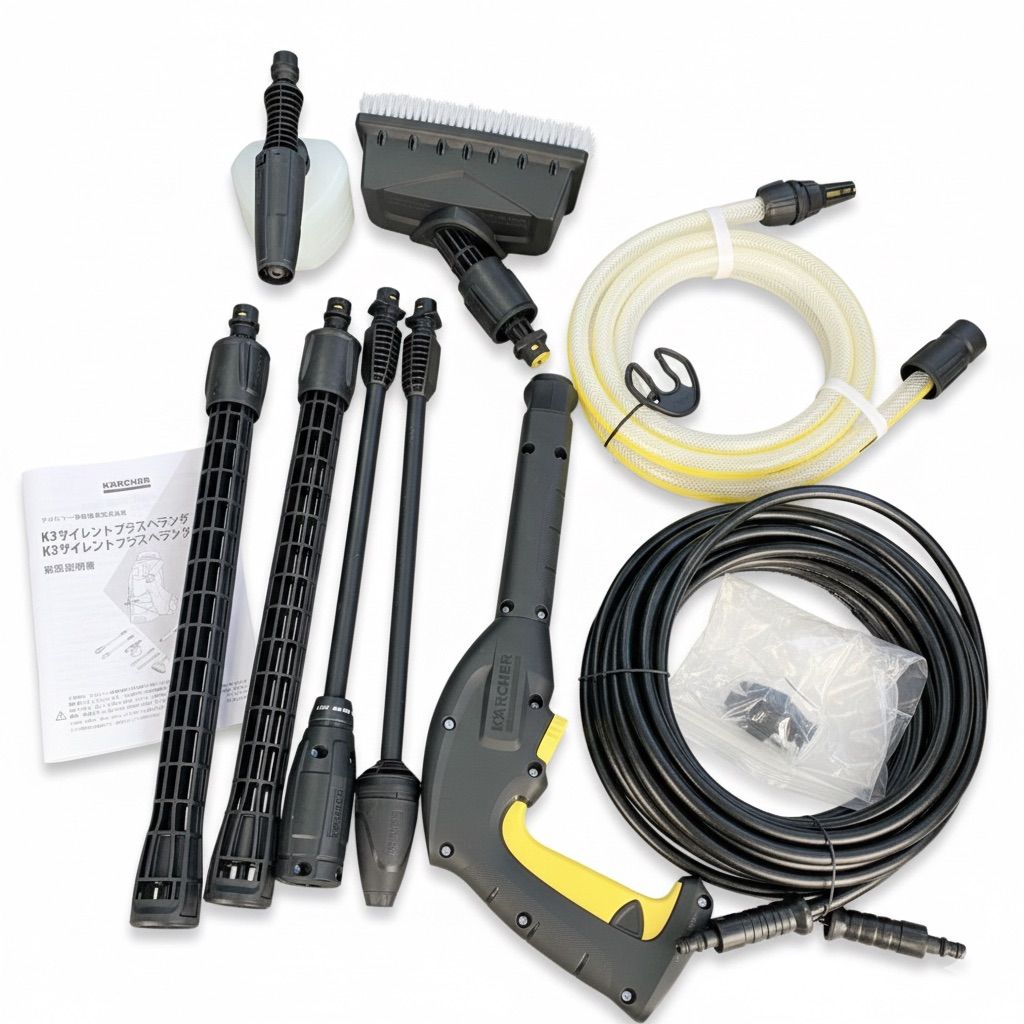 K3サイレントプラスベランダ&カー水冷式モーター高圧洗浄機西日本用