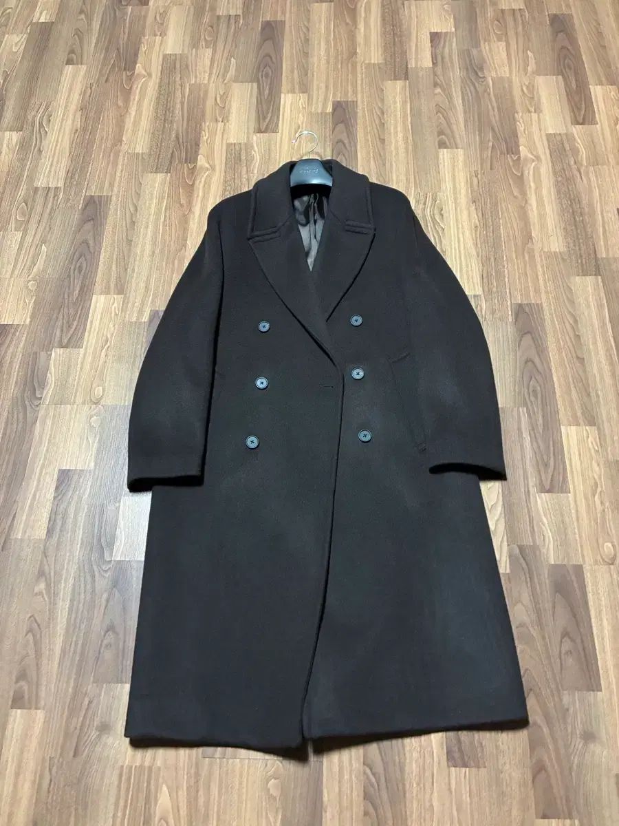 ムシンサ カシミア ダブル コート ダークブラウン