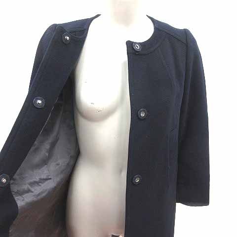 デプレ DES PRES トゥモローランド ノーカラーコート ウール 1 S 紺