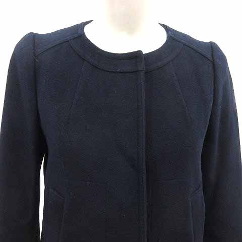 デプレ DES PRES トゥモローランド ノーカラーコート ウール 1 S 紺